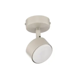 Downlight Nemo, 1 luz, gris-beige, orientable, GX53