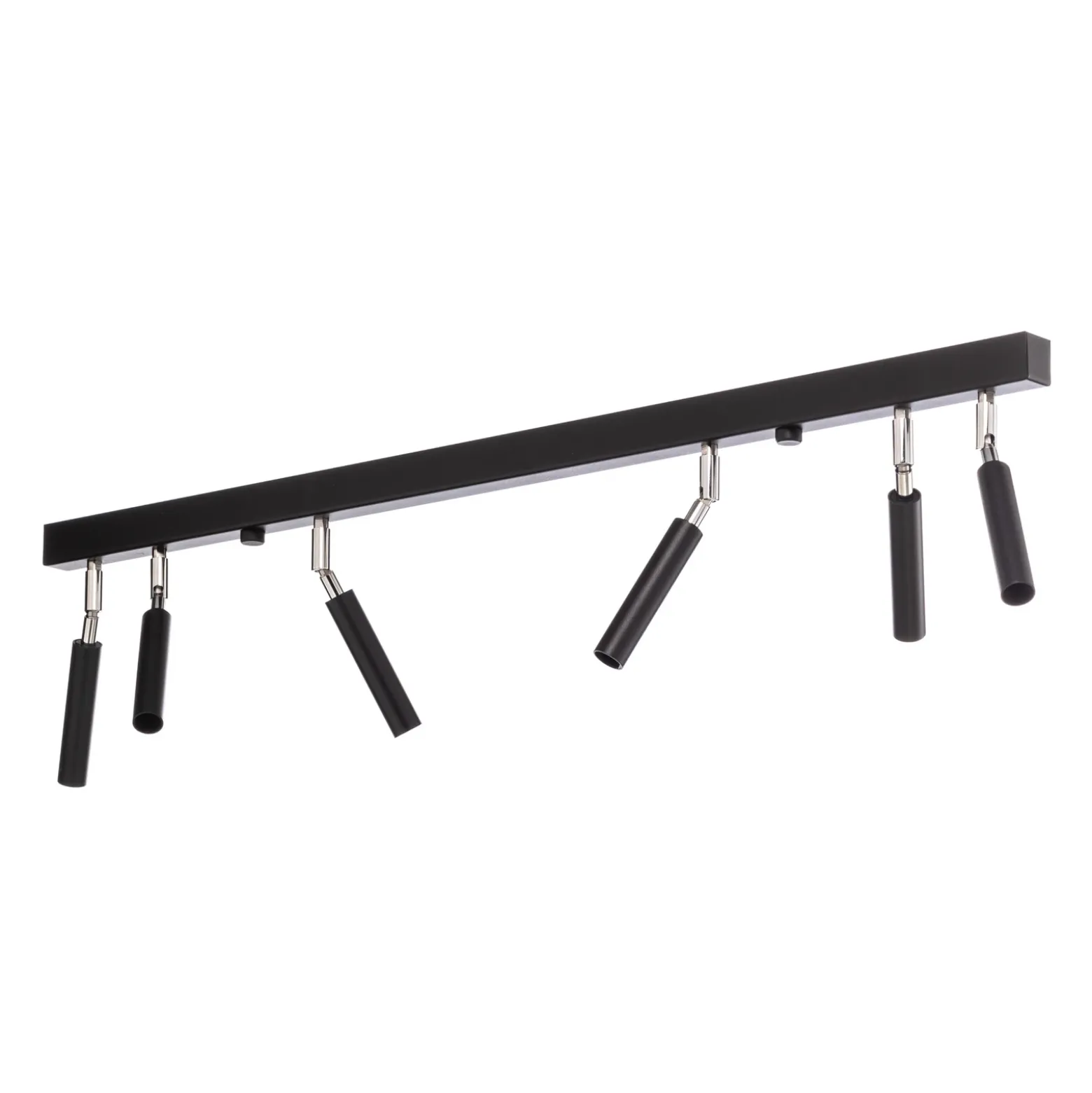 Downlight Nicanor, negro/cromo, 100 cm, 6 luces.