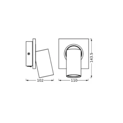 Downlight OSRAM MERCURY, blanco, 1 foco, GU10-LED 927 atenuable