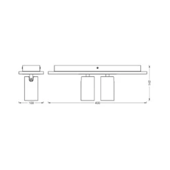 Downlight OSRAM MERCURY negro 2 focos GU10-LED 927 atenuable