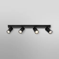 Downlight OSRAM OCTAGON negro 4 luces GU10-LED 927 atenuable