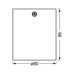 Downlight OSRAM ROUND, blanco, Ø 8 cm, metal, GU10