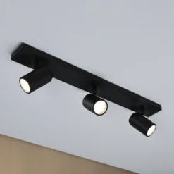 Downlight Paulmann Zyli, negro, 60 cm, 3 luces, IP44