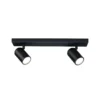 Downlight Paulmann Zyli negro, longitud 40 cm, 2 luces, IP44
