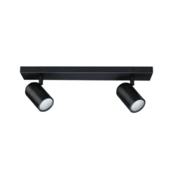 Downlight Paulmann Zyli negro, longitud 40 cm, 2 luces, IP44
