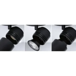Downlight Paulmann Zyli negro, longitud 40 cm, 2 luces, IP44