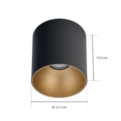 Downlight Point Tone, negro/dorado