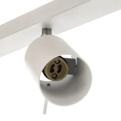 Downlight redondo, blanco, 6 luces lineales