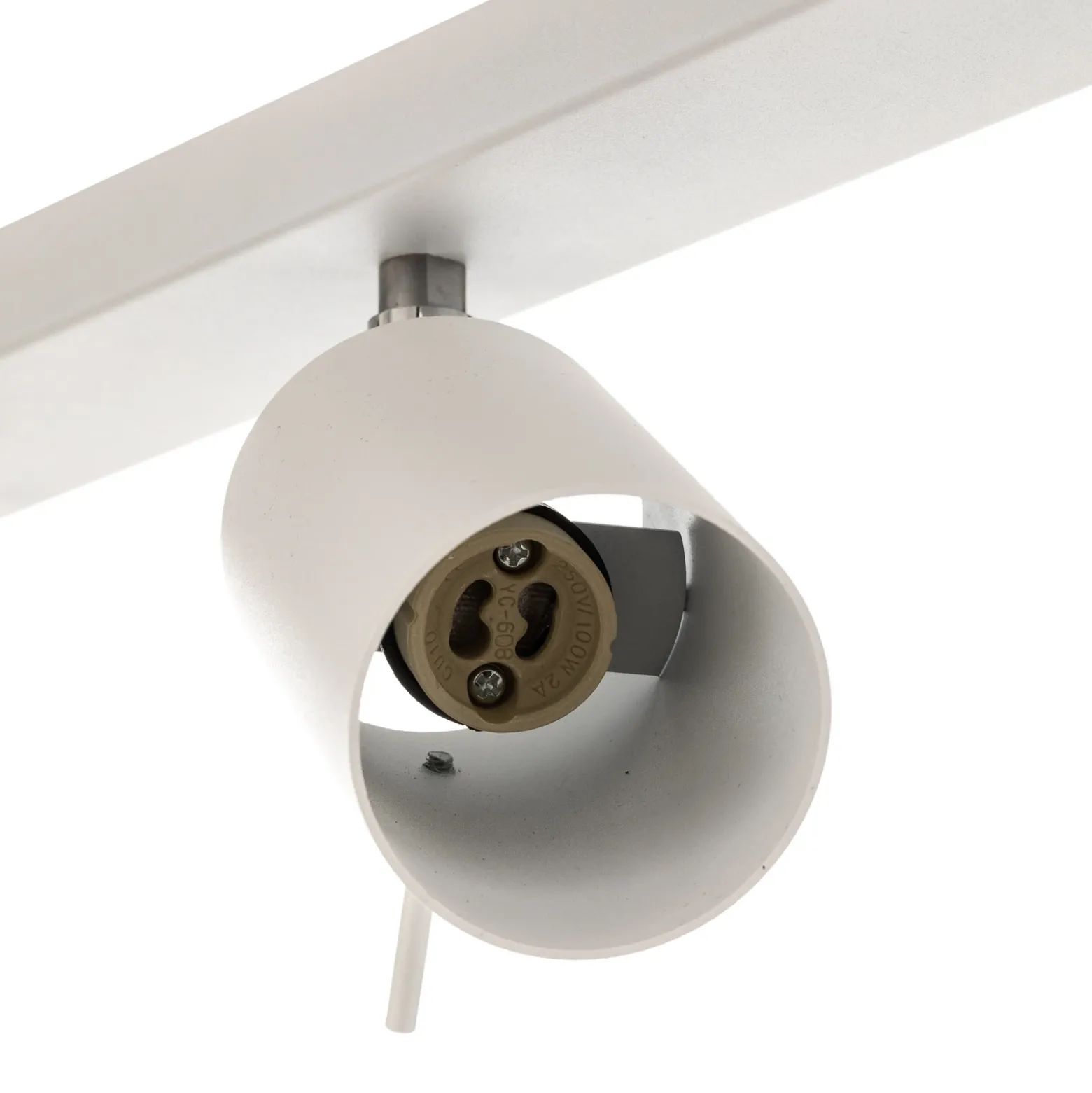 Downlight redondo, blanco, 6 luces lineales