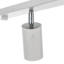 Downlight redondo, blanco, 4 luces lineales