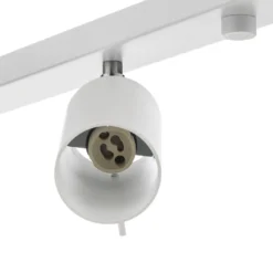 Downlight redondo, blanco, 4 luces lineales