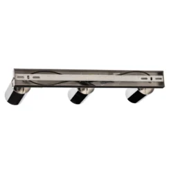 Downlight redondo, cromado, 3 luces lineales