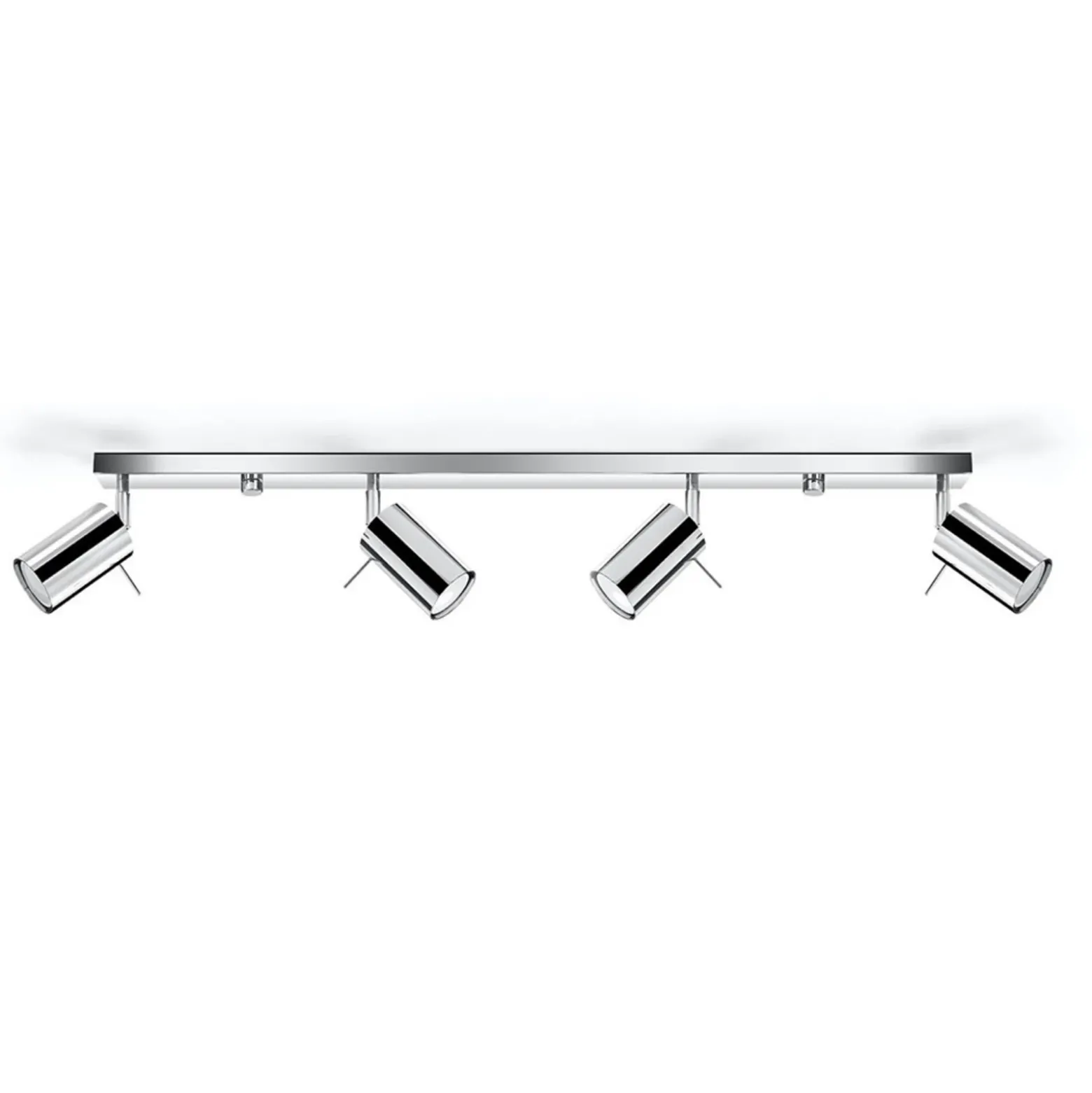 Downlight redondo, cromado, 4 luces lineales