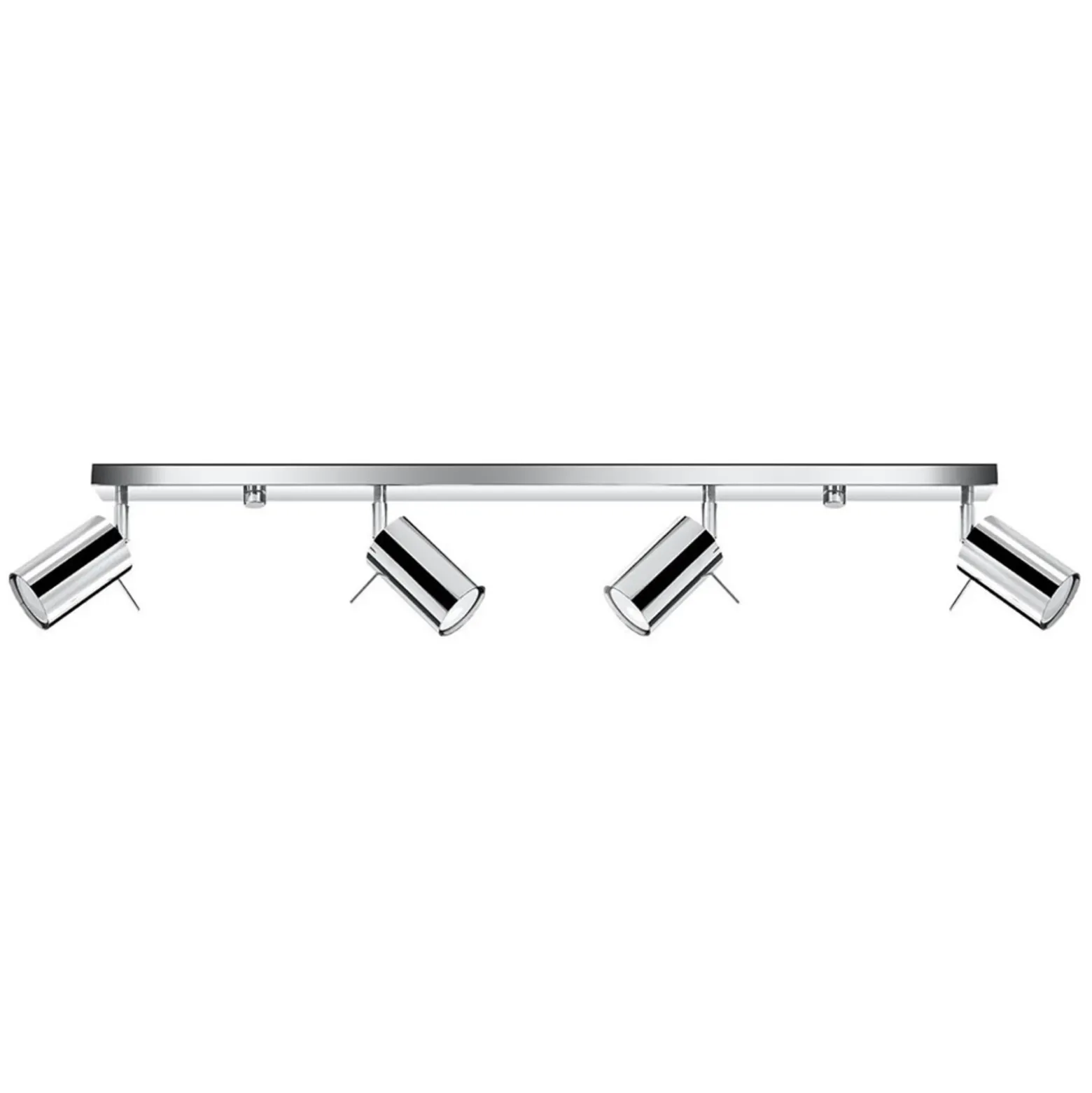 Downlight redondo, cromado, 4 luces lineales