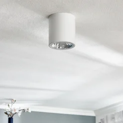 Downlight redondo en blanco, Ø 13,3 cm