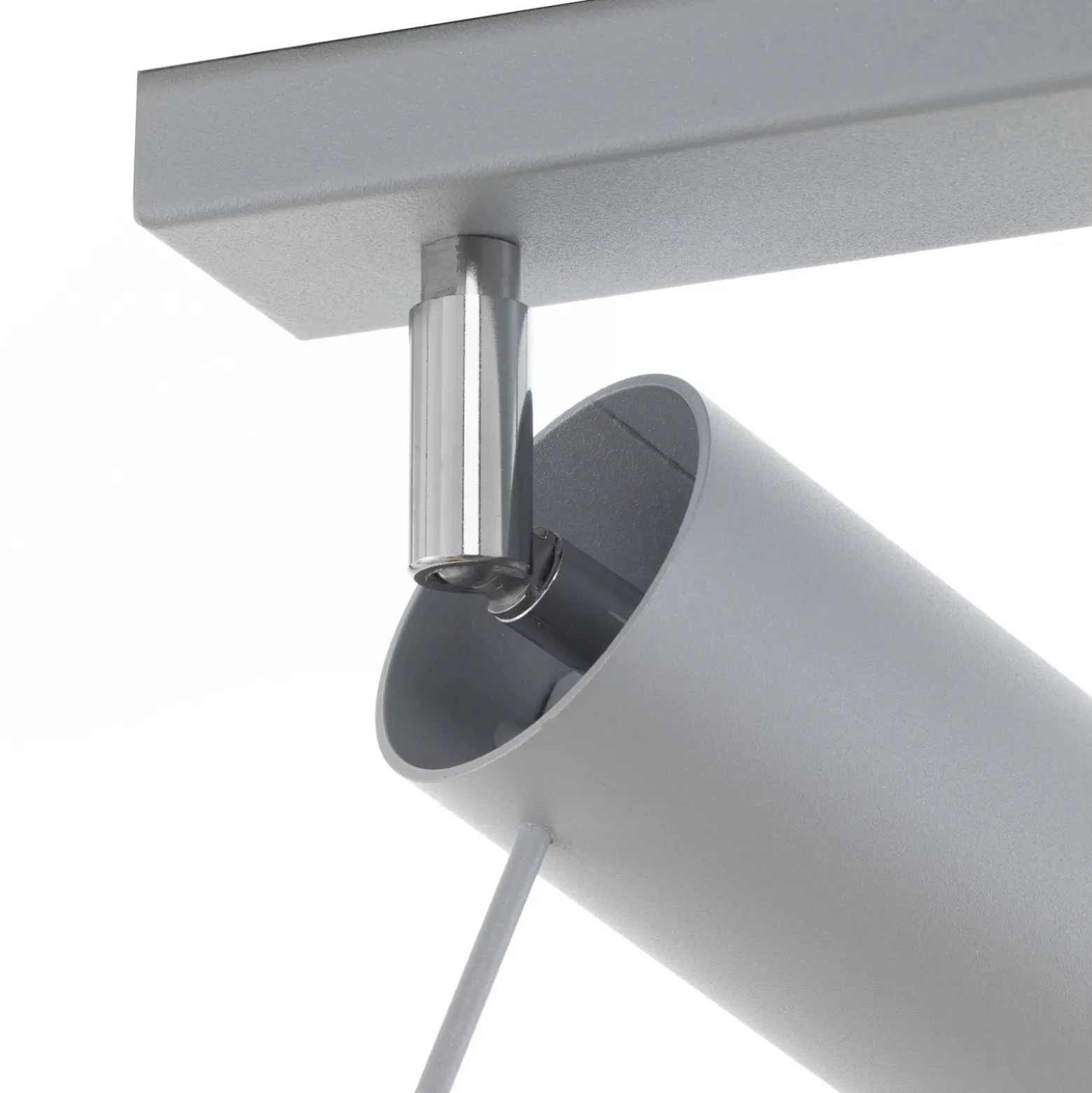 Downlight redondo, gris, 3 luces lineales