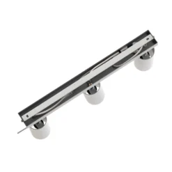 Downlight redondo, gris, 3 luces lineales