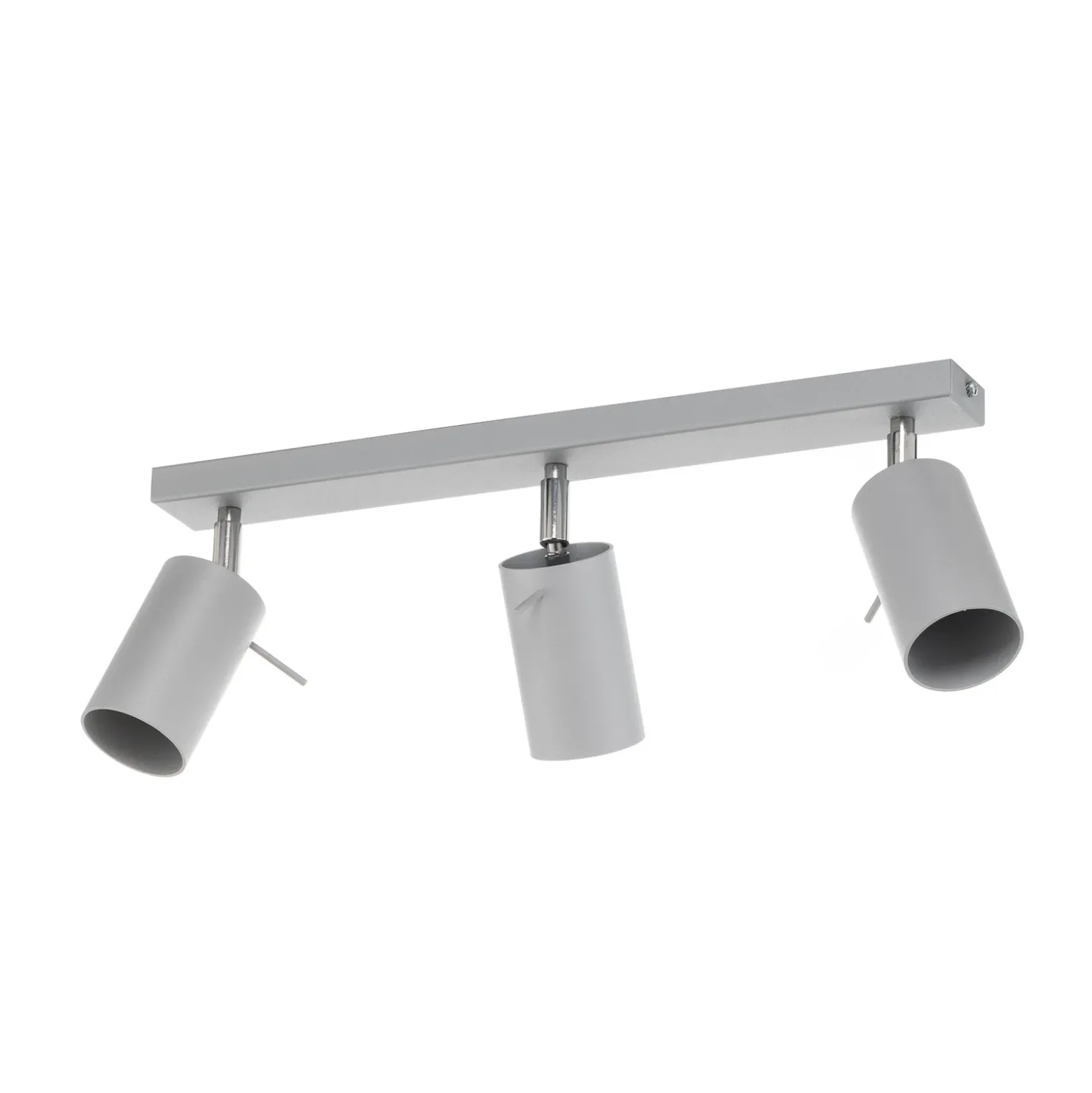 Downlight redondo, gris, 3 luces lineales