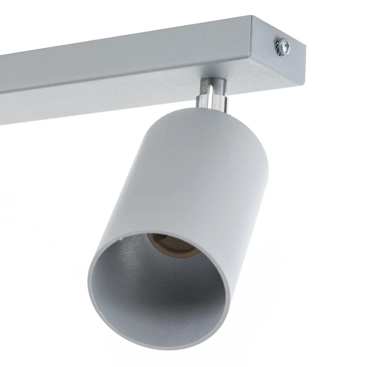 Downlight redondo, gris, 3 luces lineales