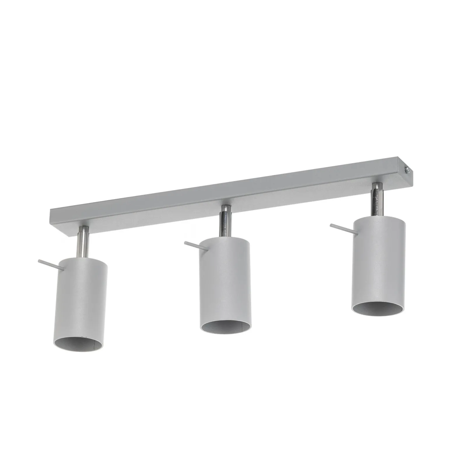 Downlight redondo, gris, 3 luces lineales