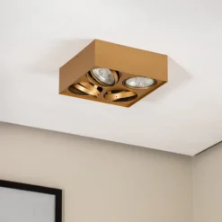 Downlight Riesta, dorado, 4 luces