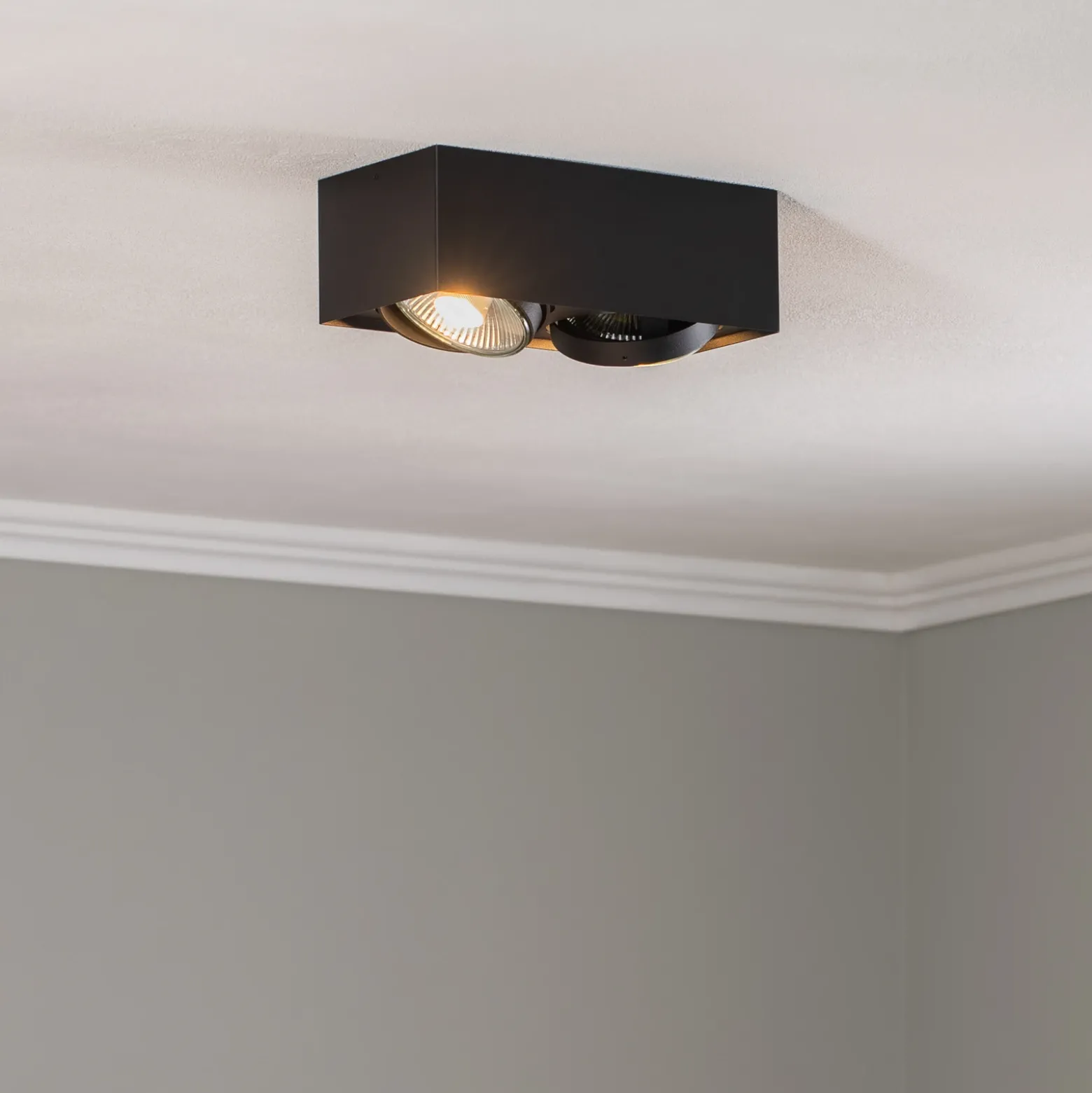 Downlight Ronda, 2 luces, negro