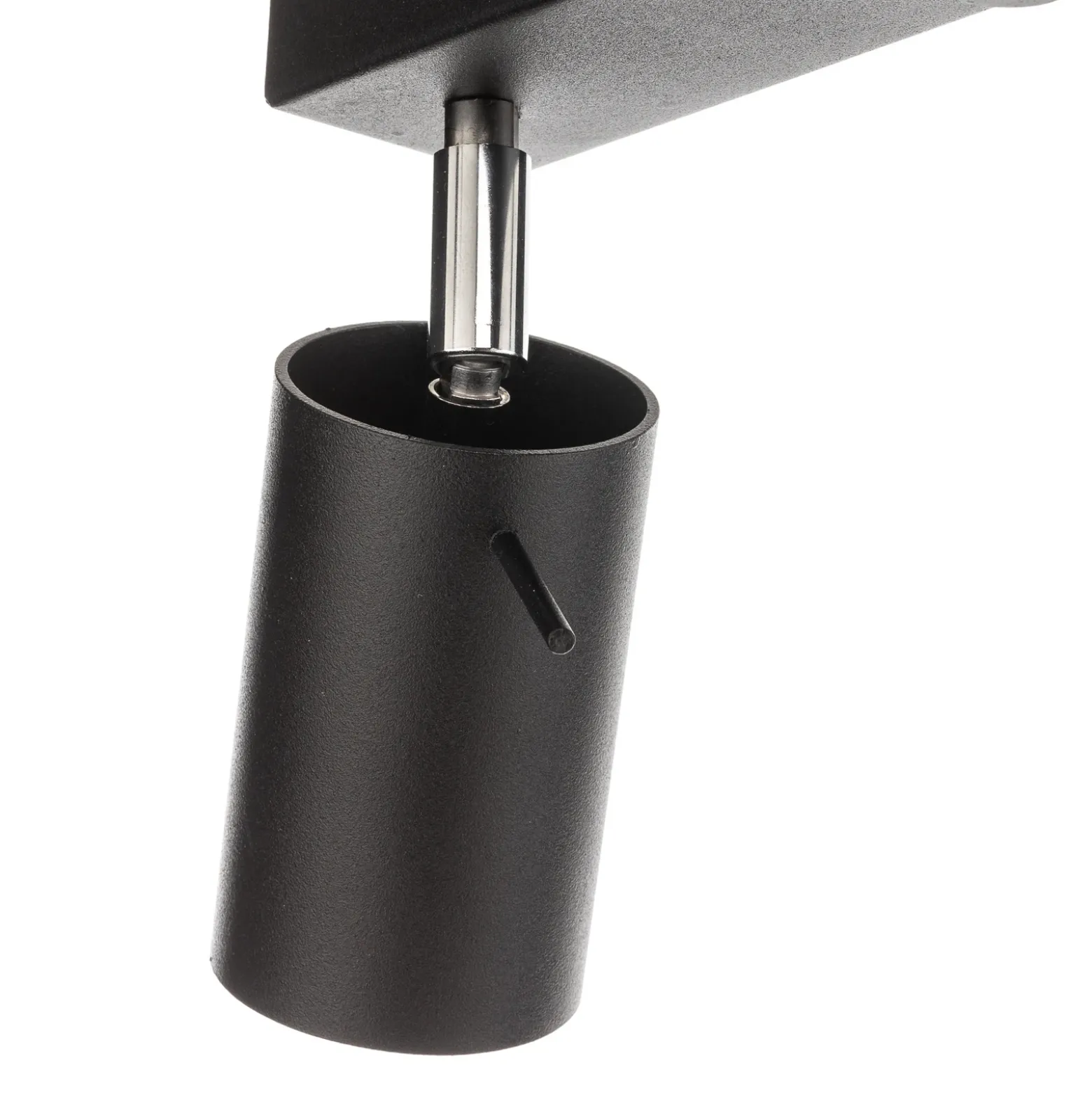 Downlight Round en negro, 4 luces lineales
