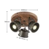Downlight Rubinjo de Lindby, Ø 31 cm, 3 luces, madera, GU10