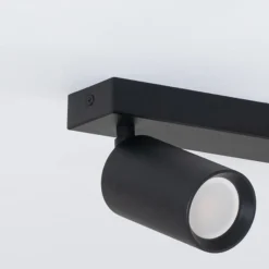 Downlight Sado, negro, acero, orientable, 2 luces