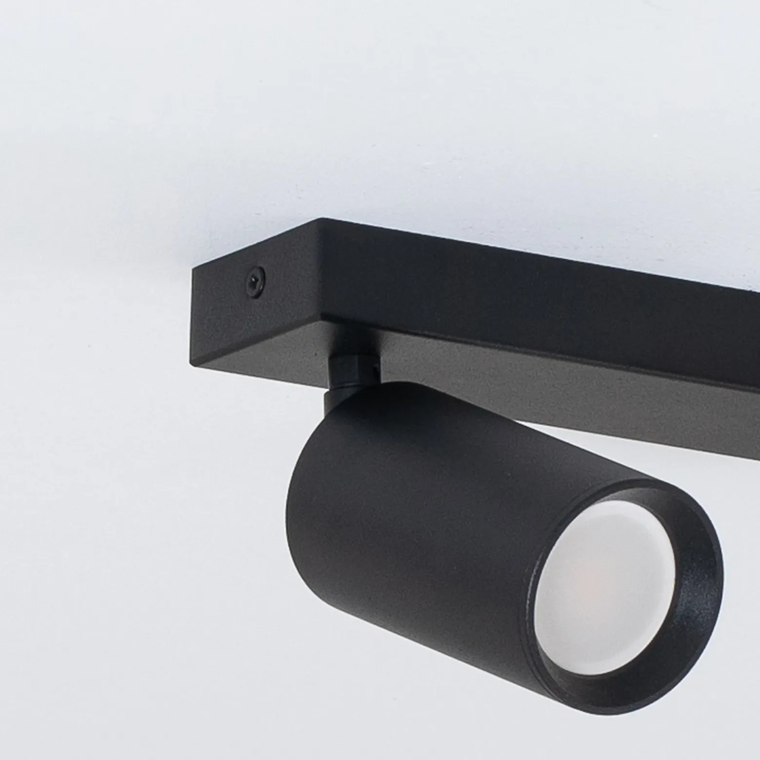Downlight Sado, negro, acero, orientable, 2 luces