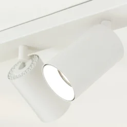 Downlight Sean, blanco, 8 luces, acero, aluminio, GU10