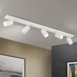 Downlight Sean, blanco, 5 luces, aluminio, GU10