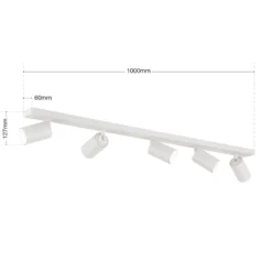 Downlight Sean, blanco, 5 luces, aluminio, GU10