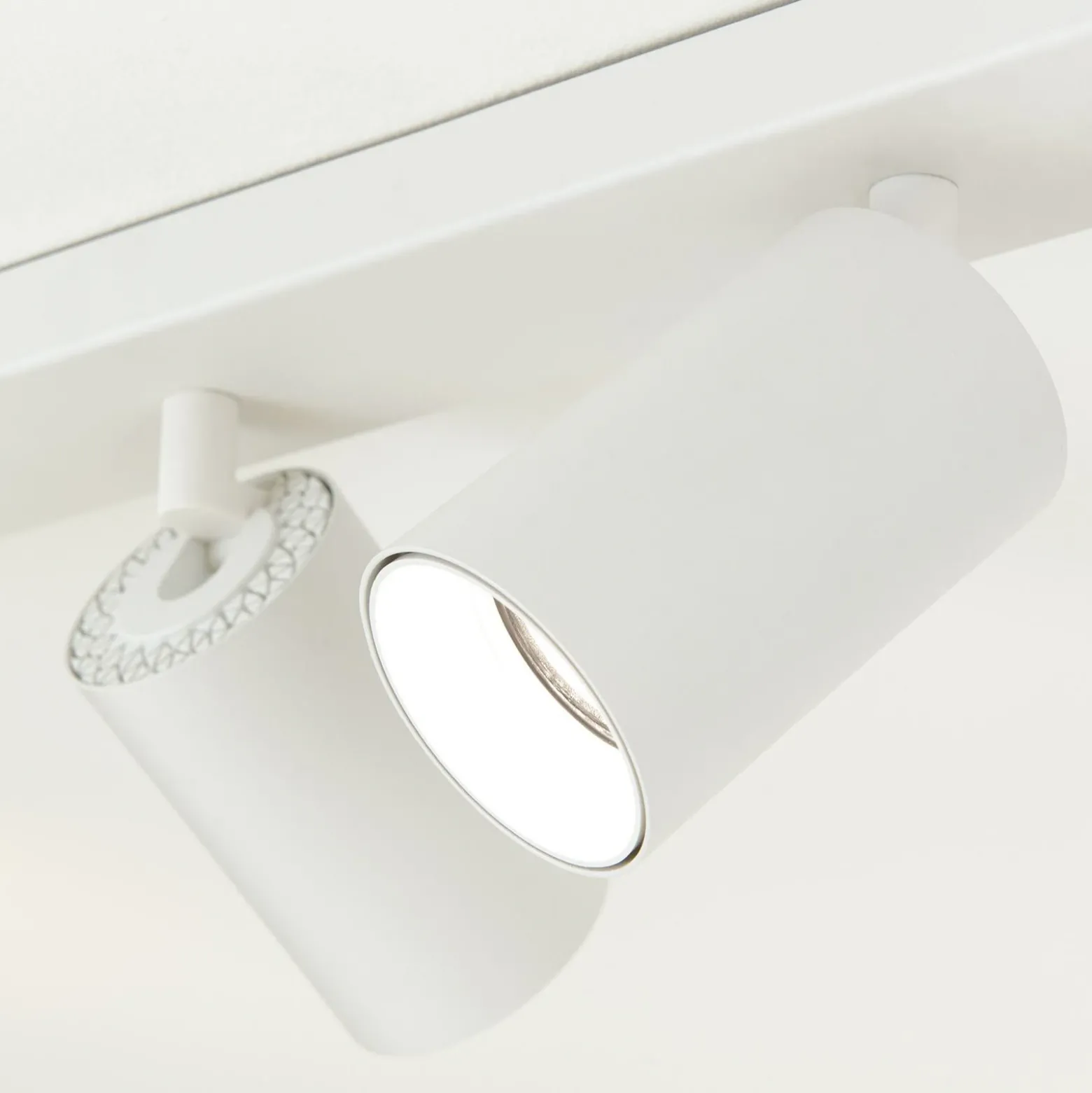 Downlight Sean, blanco, 8 luces, acero, aluminio, GU10