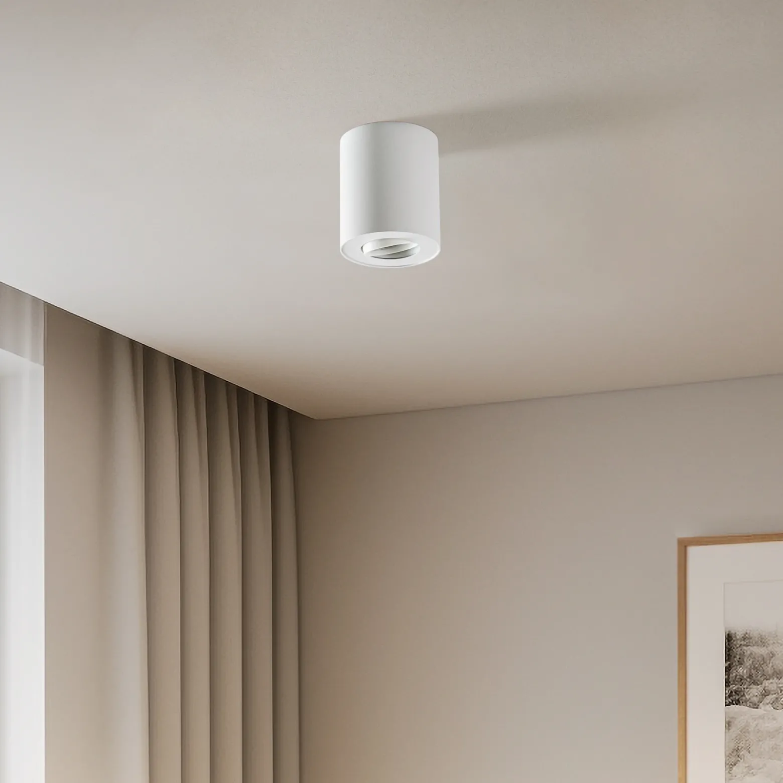 Downlight SET, blanco, metal, 12 cm de altura, orientables, GU10