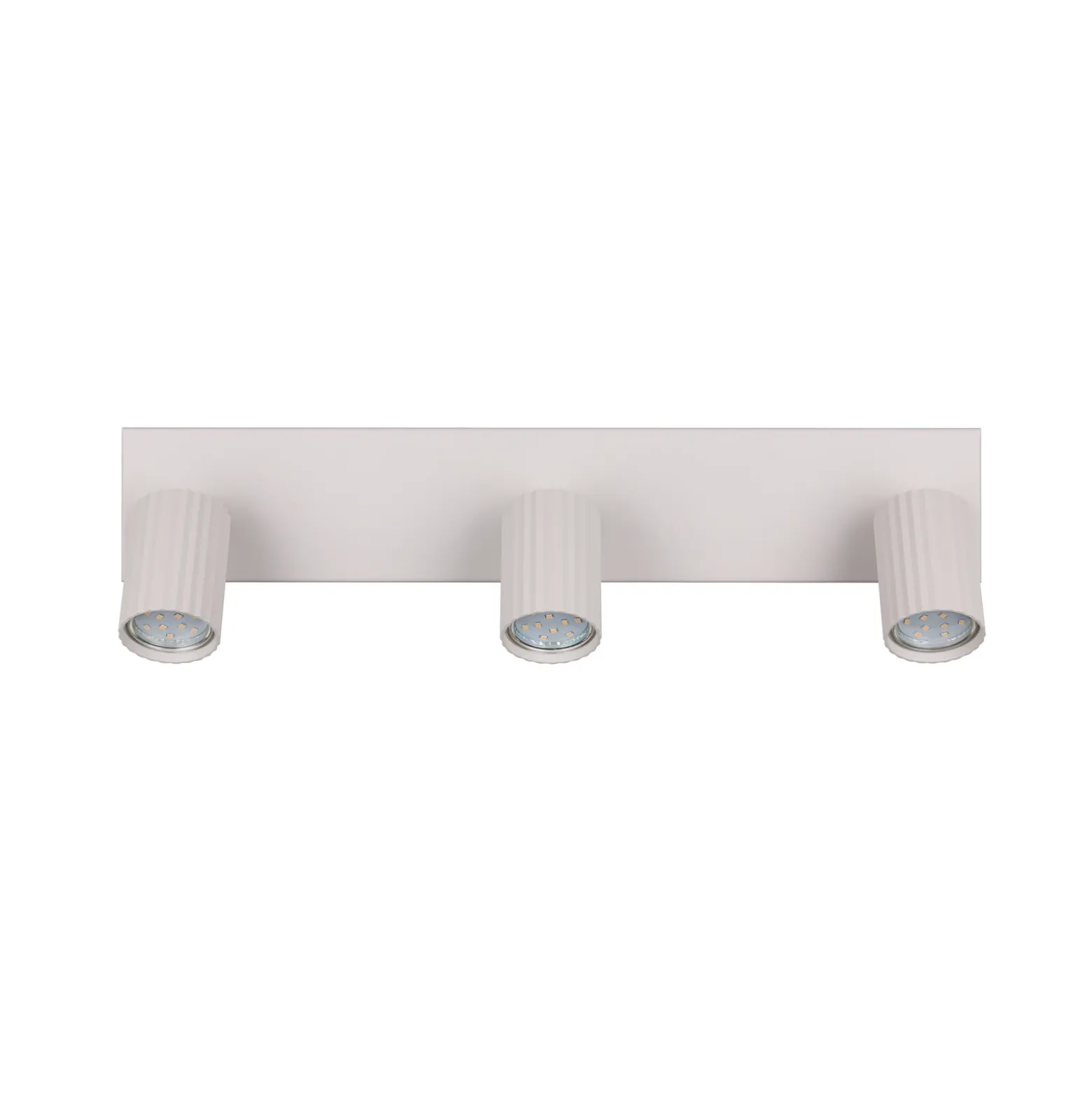 Downlight Soka, gris claro, longitud 50 cm, metal, 3 luces.
