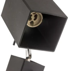 Downlight Square, negro, 2 luces