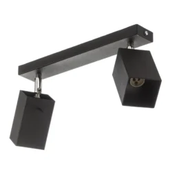 Downlight Square, negro, 2 luces