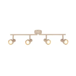 Downlight Tapp, beige, longitud 61 cm, 4 luces, metal GU10