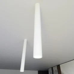 Downlight Tecno 1XL, acero, GU10, altura 60 cm, blanco