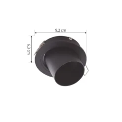 Downlight Thorid de Lindby, Ø 9 cm, negro, metal, GU10