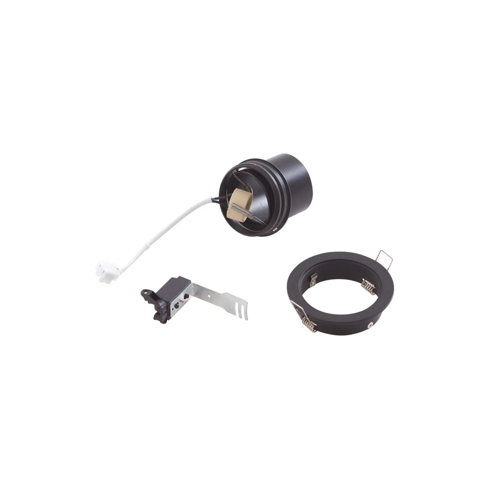 Downlight Thorid de Lindby, Ø 9 cm, negro, metal, GU10