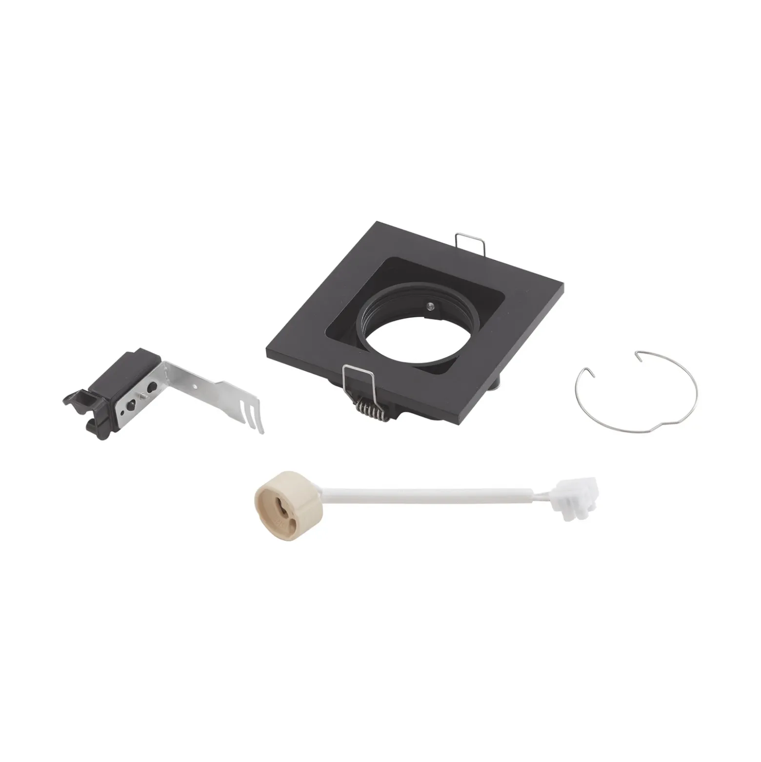 Downlight Thorid de Lindby, negro, 10 x 10 cm, juego de 10, GU10