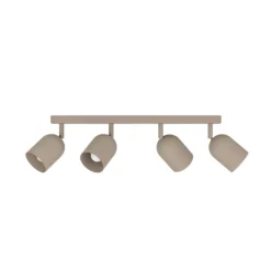 Downlight Tilston, beige, longitud 58 cm, 4 luces, acero