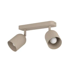 Downlight Tilston, beige, longitud 28 cm, 2 luces, acero