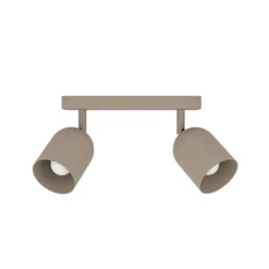 Downlight Tilston, beige, longitud 28 cm, 2 luces, acero