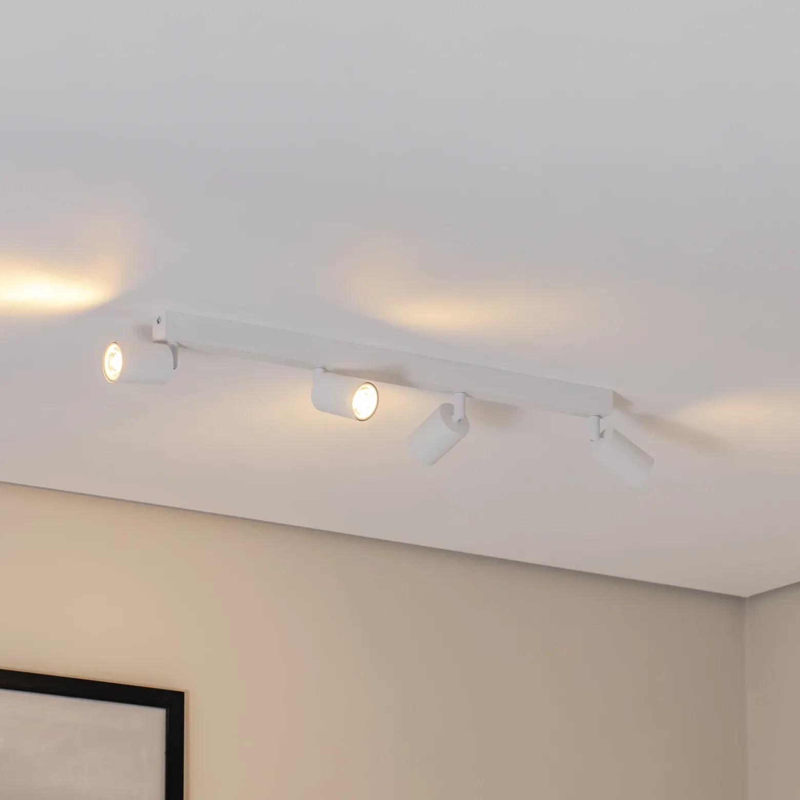 Downlight Top, blanco, 83 cm, 4 luces, metal, GU10