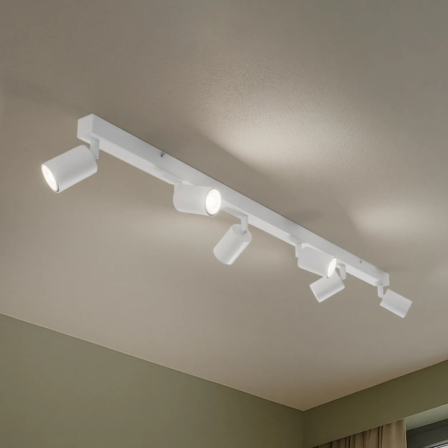 Downlight Top, blanco, 127 cm, 6 luces, metal, GU10
