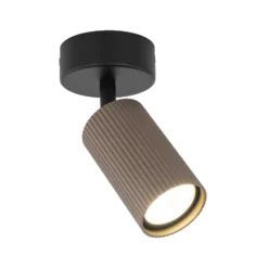 Downlight Tune, 1 luz, marrón, metal, Ø 15 cm, GU10