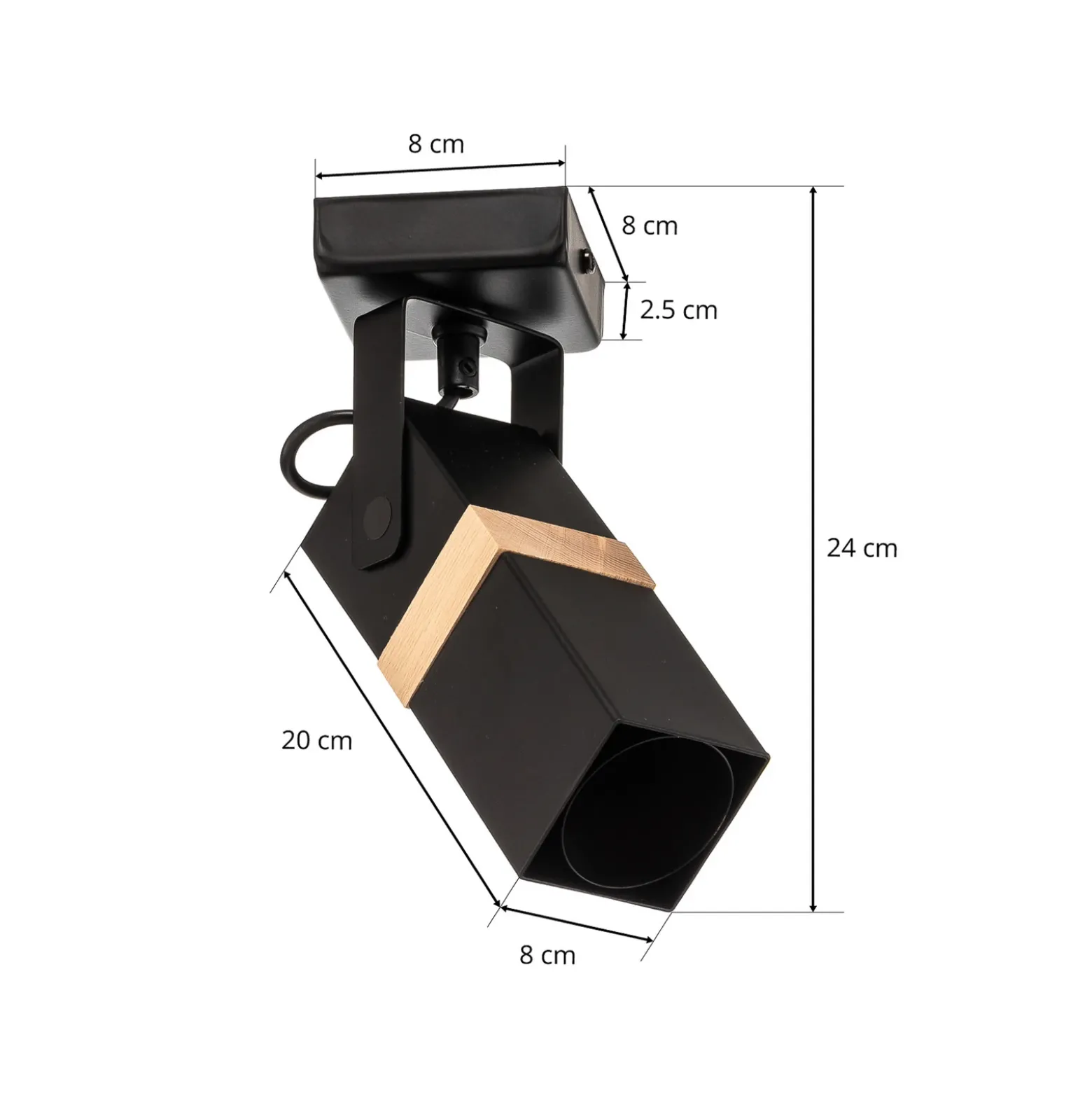 Downlight Vidar, negro, 1 luz